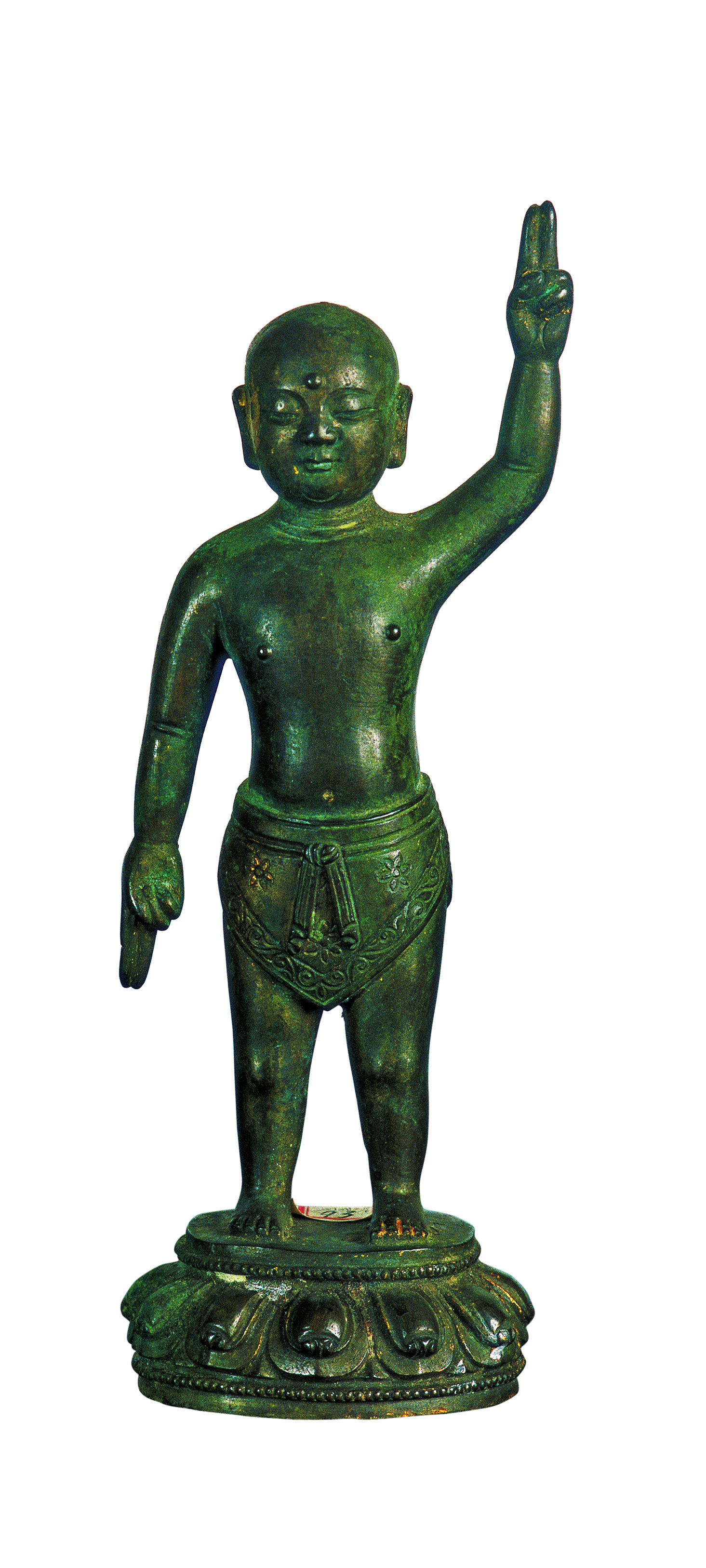 明·铜鎏金佛祖诞生像（仿制品）